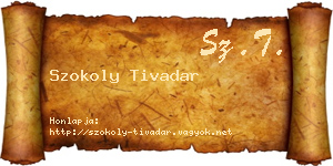Szokoly Tivadar névjegykártya
